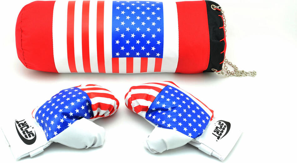 Boxovací pytel a rukavice Teddies v síťce