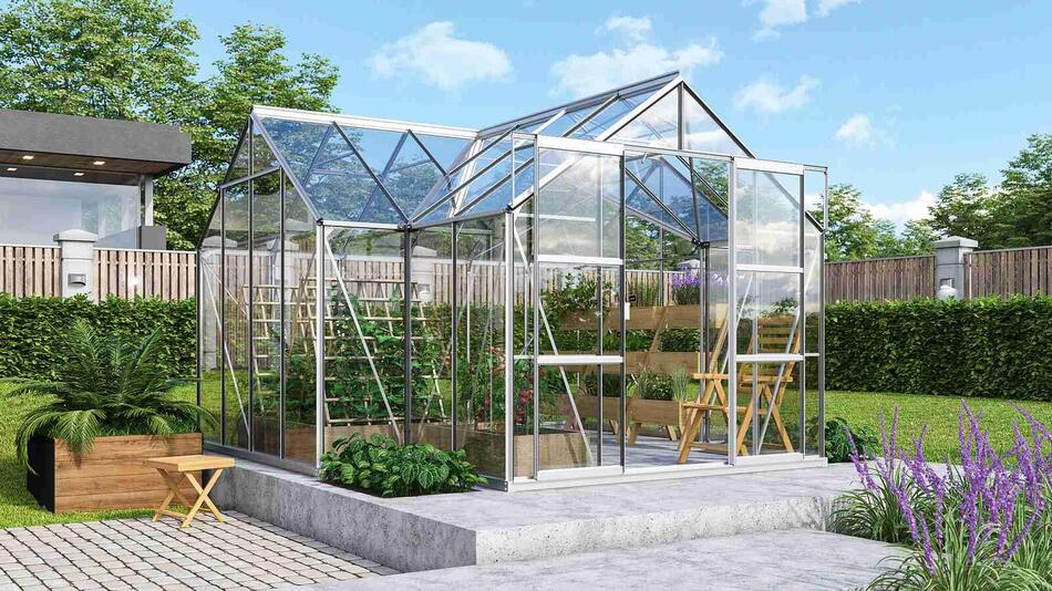 Skleník VITAVIA SIRIUS čiré sklo 3 mm stříbrný LG1205