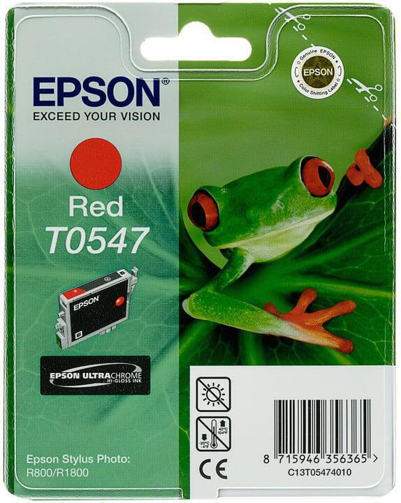 Inkoustová náplň Epson T0547, 13ml originální - červená
