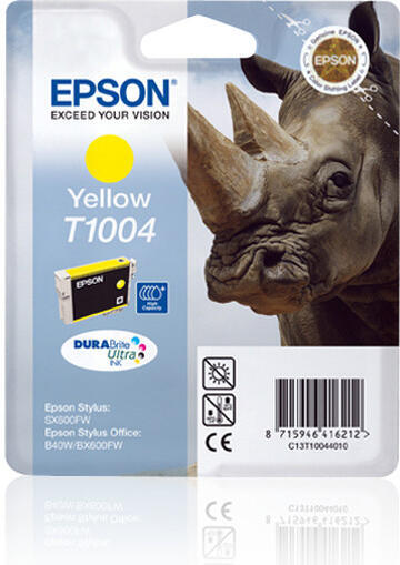 Inkoustová náplň Epson T1004, 11ml originální - žlutá