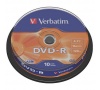 Disk DVD-R VERBATIM 4,7GB 16x 10-cake