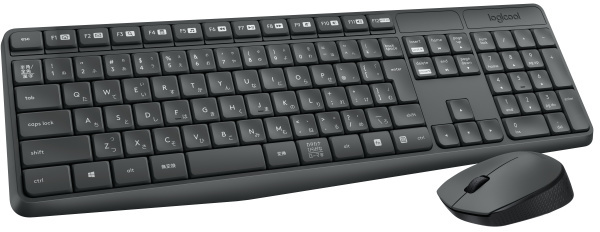 Klávesnice s myší Logitech Wireless Combo MK235, CZ - šedá
