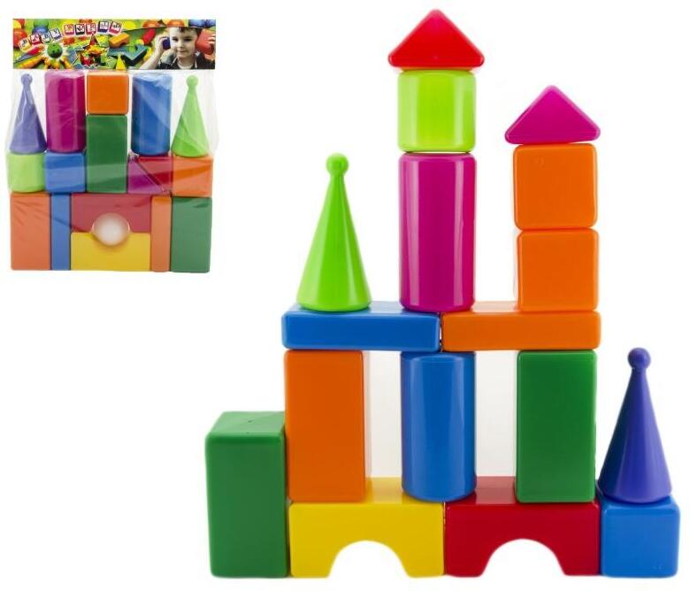 Stavebnice Teddies kostky velké 18ks plast