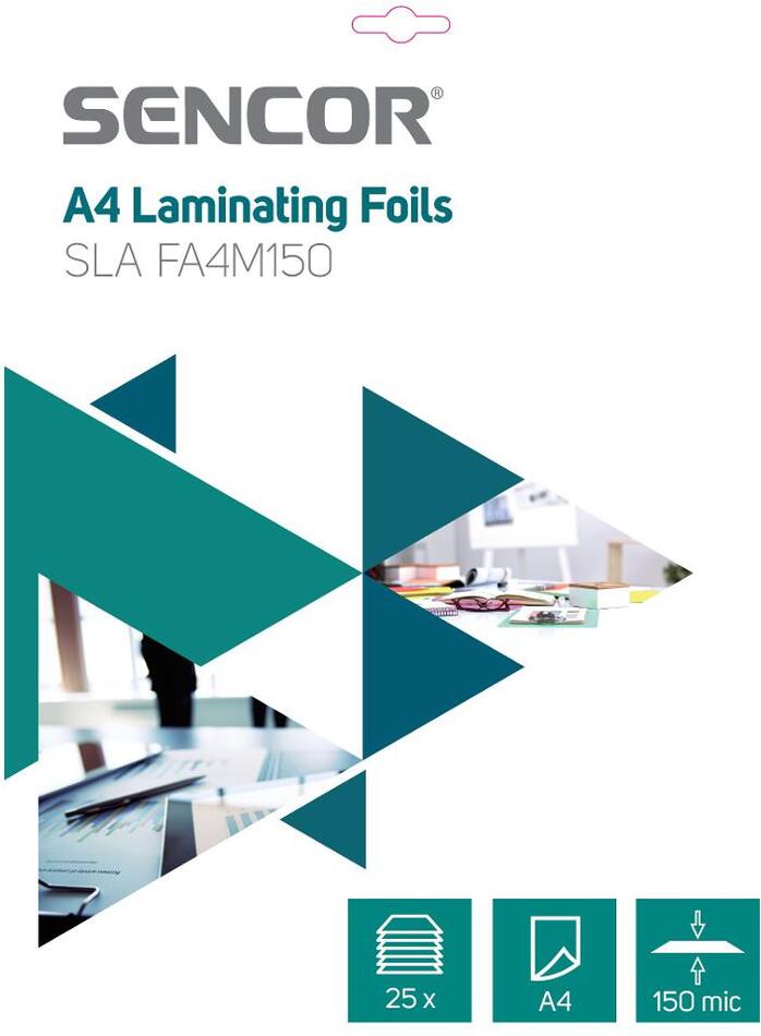 Fólie laminovací SENCOR SLA FA4M150 A4 150mic 25ks