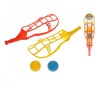 Catch ball 2ks 48cm + 2ks míčky 7cm plast v síťce