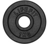 Kotouč Lifefit kovový 1,0kg pro 30mm tyč - černá