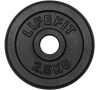 Kotouč Lifefit kovový 2,5kg pro 30mm tyč - černá