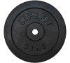 Kotouč Lifefit kovový 20kg pro 30mm tyč - černá