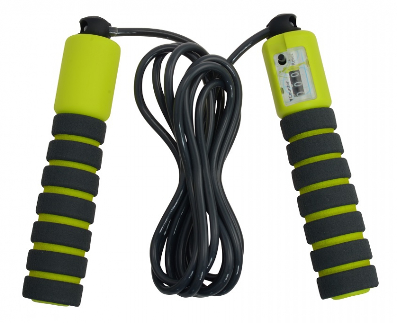 Švihadlo LIFEFIT Counter Rope, dl. 280 cm - černá/zelená