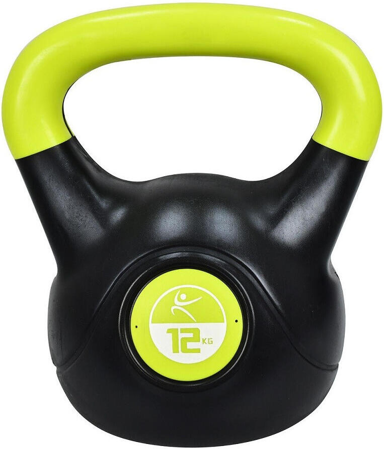 Kettlebell Lifefit Vinyl 12kg - černá/zelená