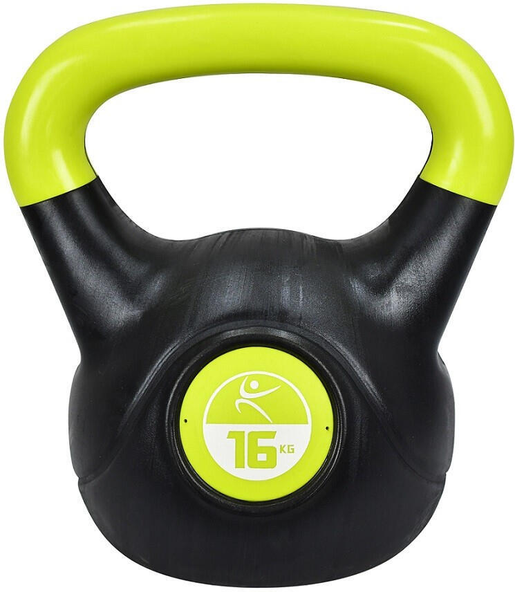 Kettlebell Lifefit Vinyl 16kg - černá/zelená