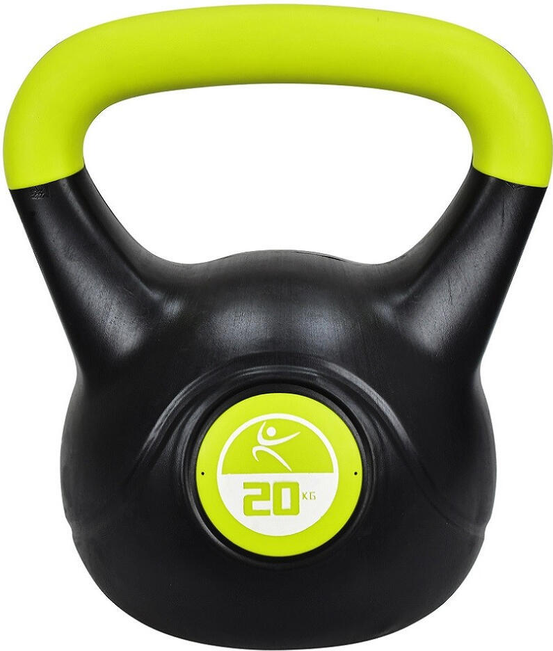 Kettlebell Lifefit Vinyl 20kg - černá/zelená