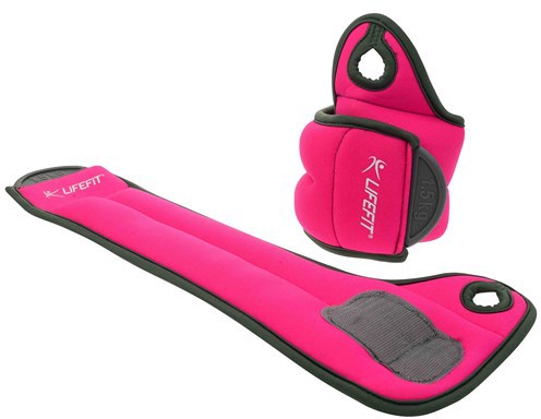 Neoprenová zátěž Lifefit Hand Weights na ruce 2x1,5kg - růžová