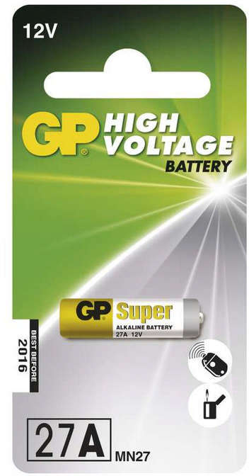 Baterie alkalická GP 27A, blistr 1ks