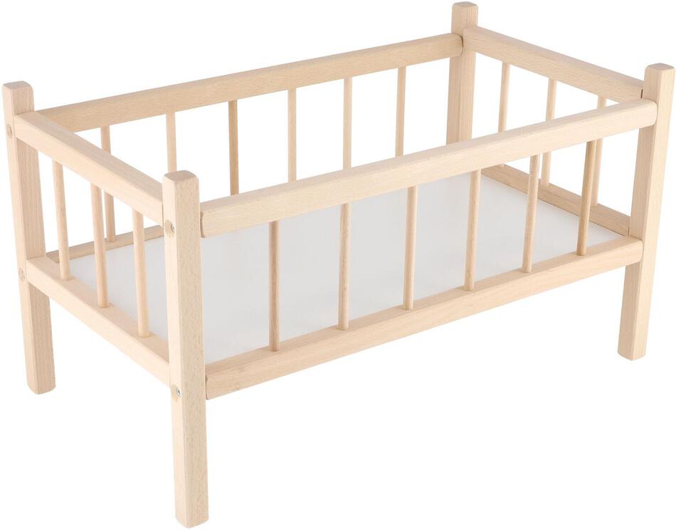 Teddies Postýlka pro panenky dřevo 49x28x28cm v sáčku