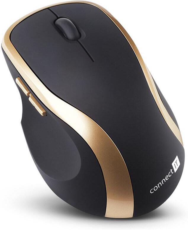 Myš Connect IT WM2200 / laserová/ 5 tlačítek/ 1000DPI - černá/zlatá
