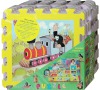 Pěnové puzzle HM Studio Krtek 30x30 cm, 8ks auto
