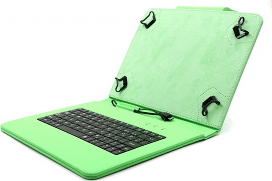 C-TECH PROTECT pouzdro univerzální s klávesnicí pro 9,7"-10,1" tablety, FlexGrip, NUTKC-04, zelené