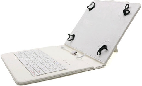 C-TECH PROTECT pouzdro univerzální s klávesnicí pro 9,7"-10,1" tablety, FlexGrip, NUTKC-04, bílé