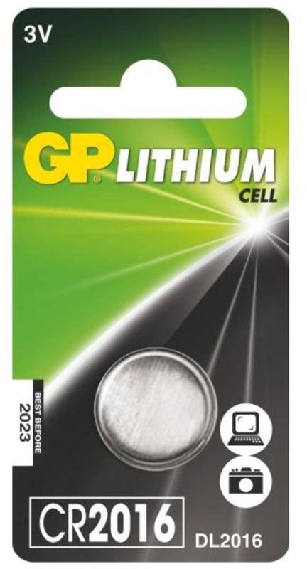Lithiová knoflíková baterie GP Ultra Plus CR2016, 1 ks (B15161)