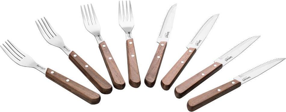Sada steakových nožů Lamart LT2062 STEAKOVÝ PŘÍBOR 8KS WALNUT