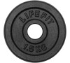 Kotouč Lifefit kovový 1,5kg pro 30mm tyč - černá