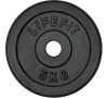 Kotouč Lifefit kovový 5kg pro 30mm tyč - černá