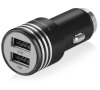 Adaptér do auta GoGEN kovový bezpečnostní hrot, 2x USB - černý