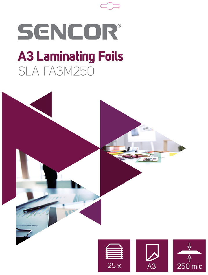 Fólie laminovací SENCOR SLA FA3M250 A3 250mic 25ks