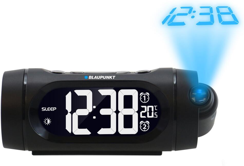 Rádiobudík BLAUPUNKT CRP9BK, FM PLL, teploměr, projekční, černý