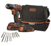 Aku vrtačka Black&Decker ASD18BSA, 2 aku