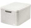 Box Curver Style L 30L s víkem krémově bílý