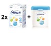 Kojenecké mléko Sunar Premium 2, 600g x 2ks + dóza