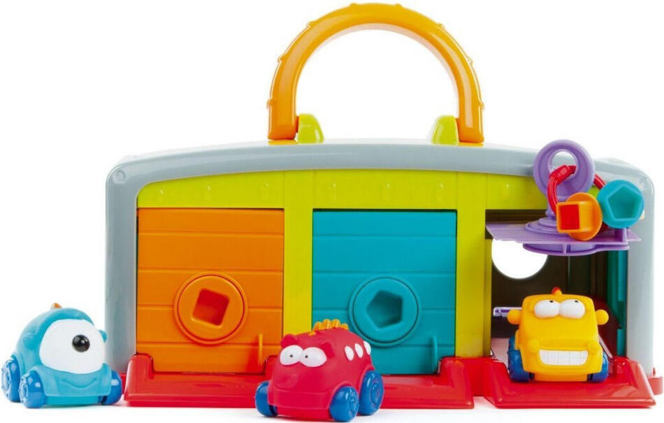 Teddies Garáž s autíčky 3ks + doplňky plast 30x14x13cm v krabici 2+