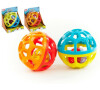 Teddies Chrastítko koule s rolničkou plast průměr 9cm v krabičce 6m+