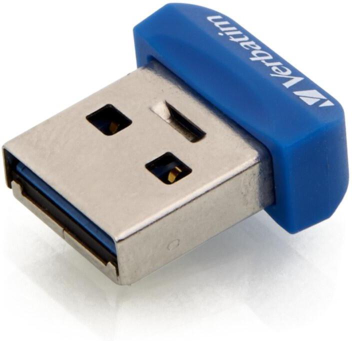 64GB USB Flash 3.0 NANO Store´n´Stay modrý Verbatim P-blist (98711)