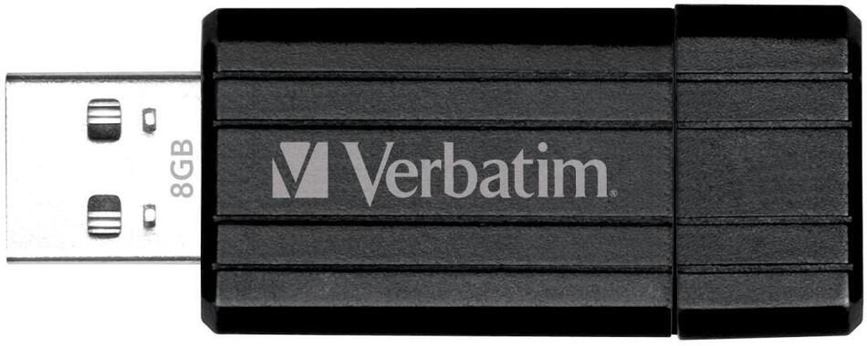 USB Flash disk Verbatim Store'n'Go 8GB PinStripe, černý (49062)