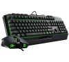 Cooler Master Devastator II, herní set klávesnice a myši, zelené LED, US layout, černá