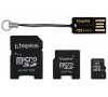 Paměťová karta Kingston Micro SDHC 4GB + 2 adaptéry + čtečka MicroSD Gen2