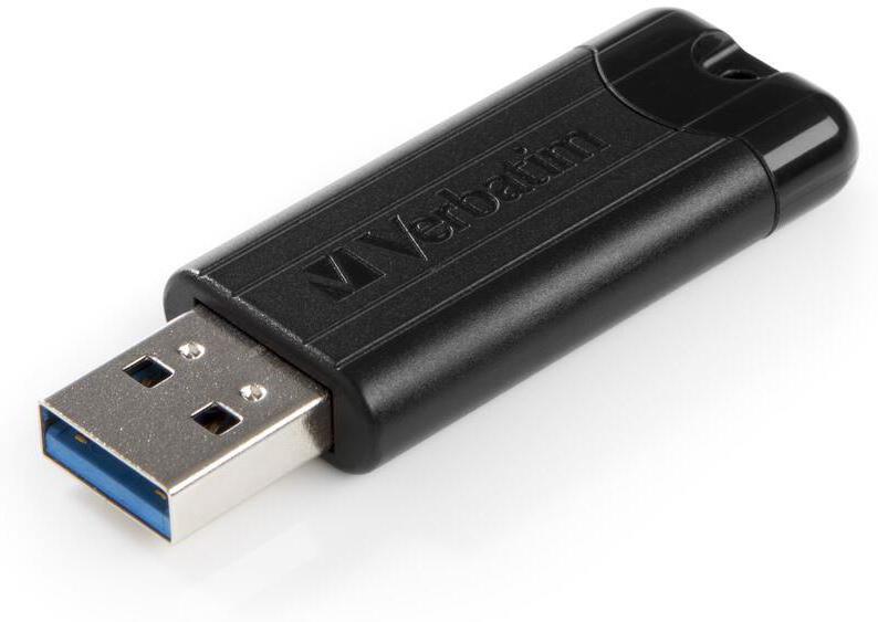 64GB USB Flash 3.0 PinStripe černý Verbatim P-blist (49318)