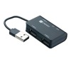 USB Hub Connect IT USB 2.0 / 3x USB 2.0 + microSD + SD - černý
