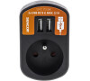 Zásuvka s USB porty Sencor SPC 70 BK, 2.1A, černá