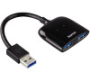 HAMA 54132 USB 3.0 Hub 1:2, černý