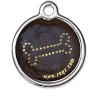 Známka Rogz Metal Bronze Bone kovová L