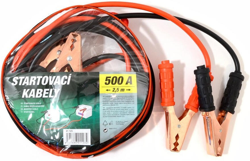 Kabely startovací 500A 2,5m COMPASS 01123