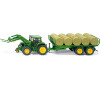 SIKU Farmer - Traktor s přívěsem na kulaté balíky, měřítko 1:32