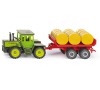 SIKU Super - MB traktor s vlekem a balíky slámy