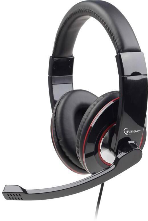 Sluchátka s mik Gembird MHS-U-001 Gaming black, USB