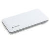 OMEGA POWERBANK 6000mAh LEATHER, Li-pol 2xUSB (2A), bílá