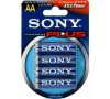 SONY Alkalické baterie AM3B4D, 4 ks LR6/AA, Stamina Plus